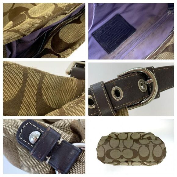 Pre Loved coach Signature Canvas Handbag Women brown | brown Crossbody Bags - Picture 6 of 8
